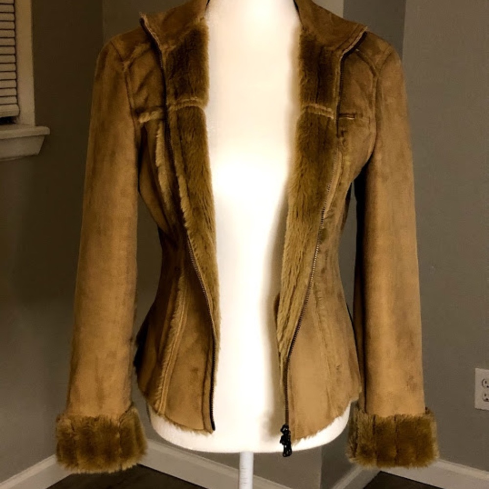 Fur-lined Calvin Klein Suede Jacket